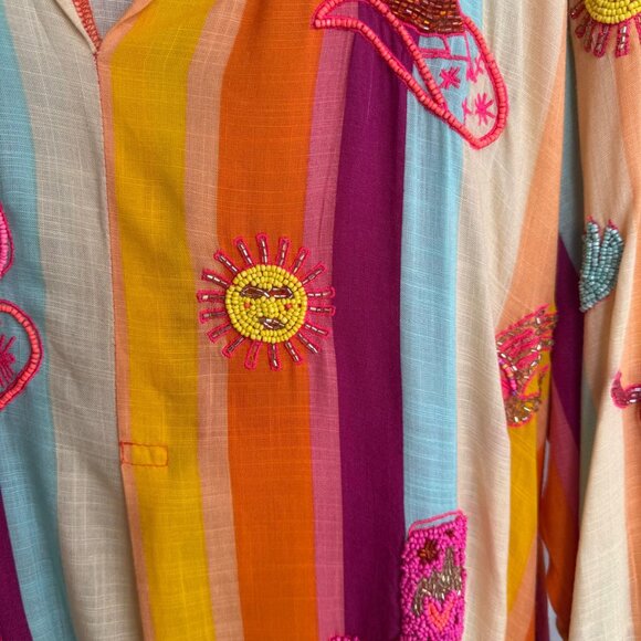 Western-style multicolored dress - Picture 2 of 4